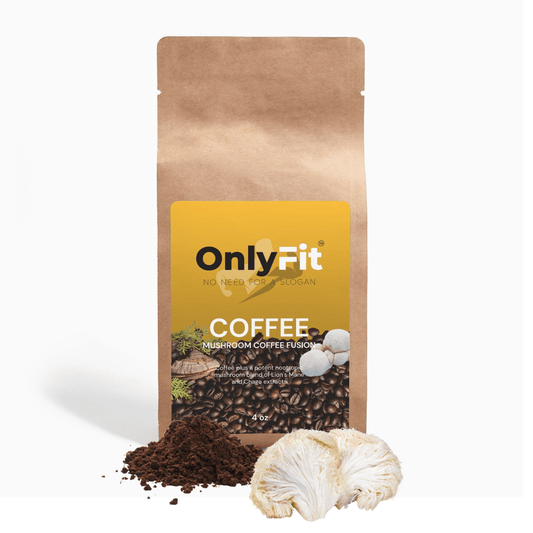 "GOLDY" Mushroom Coffee Fusion - Lion’s Mane & Chaga 4oz - OnlyFit