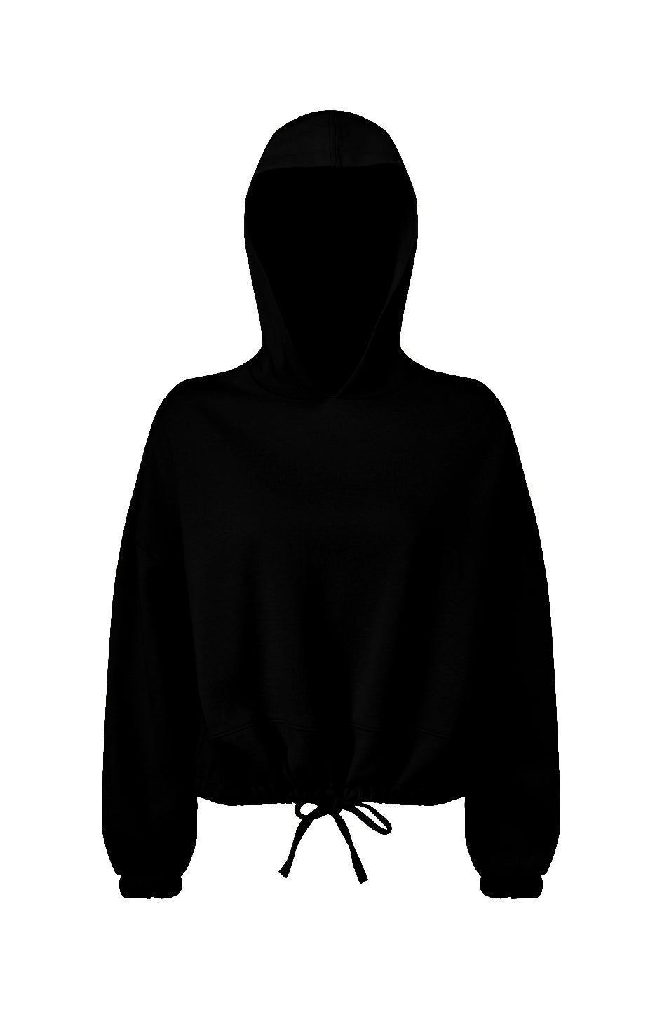 Ladies' Cropped Oversize Hooded Sweatshirt