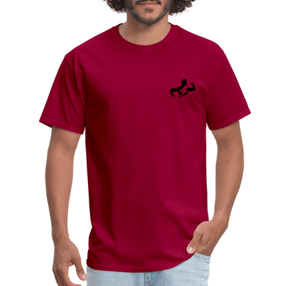 Sustainable Classic T-Shirt (Black Logo) - dark red