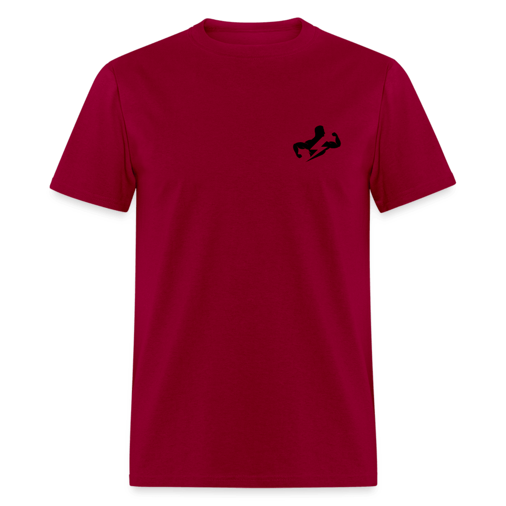 Sustainable Classic T-Shirt (Black Logo) - dark red
