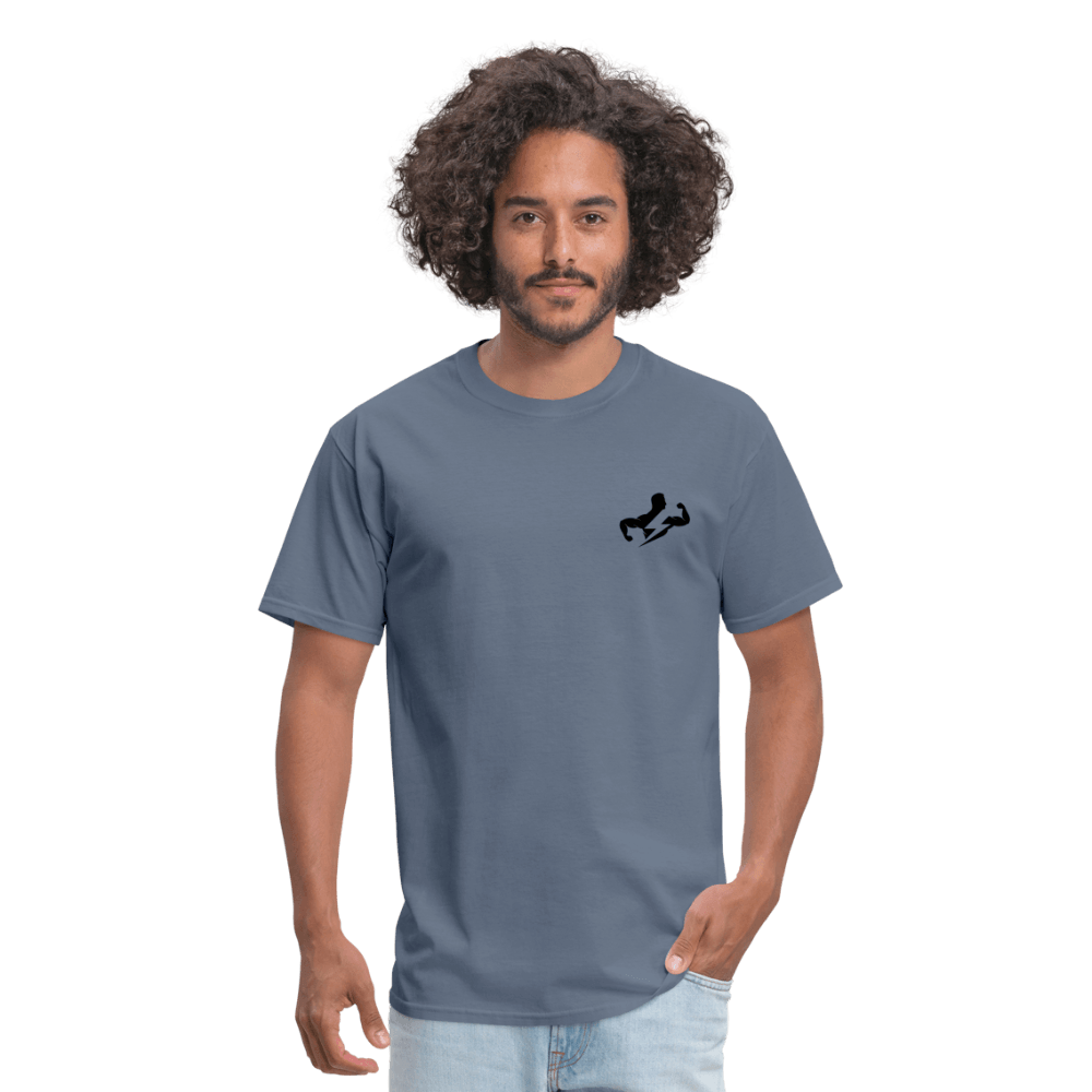 Sustainable Classic T-Shirt (Black Logo) - denim