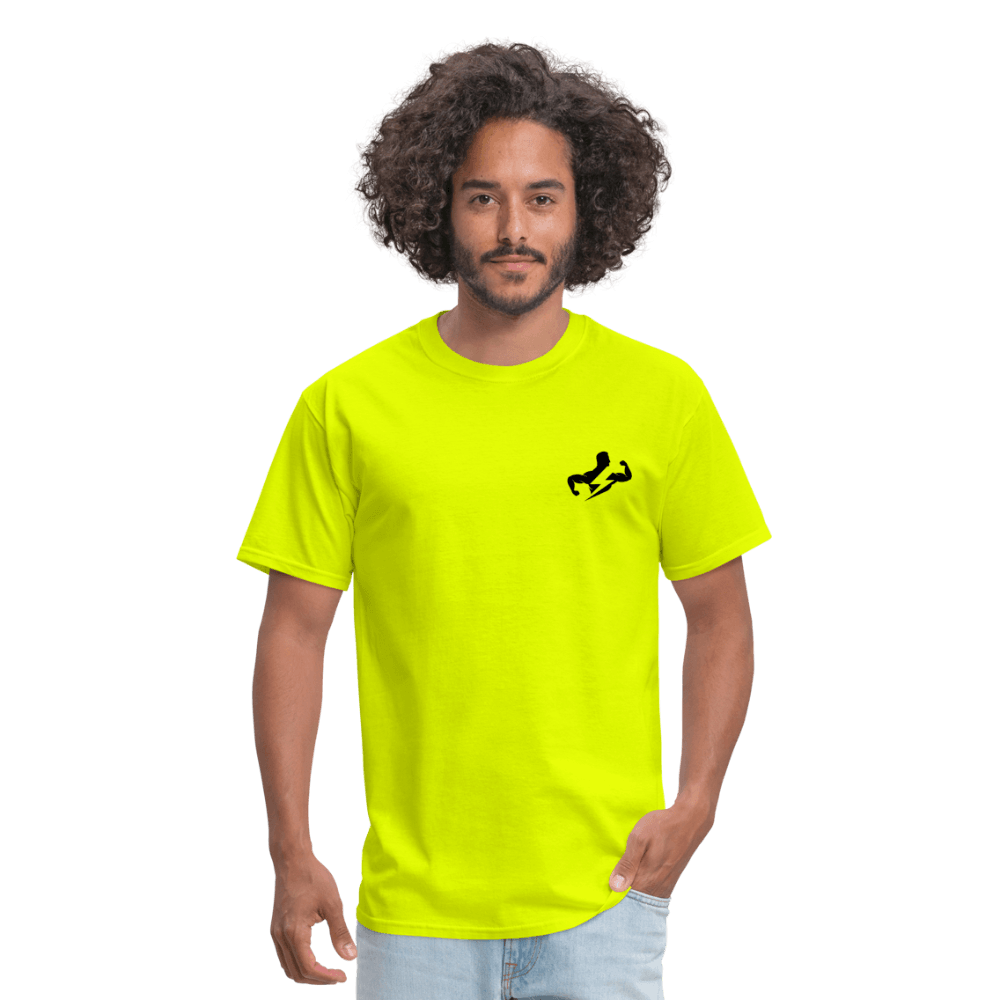 Sustainable Classic T-Shirt (Black Logo) - safety green