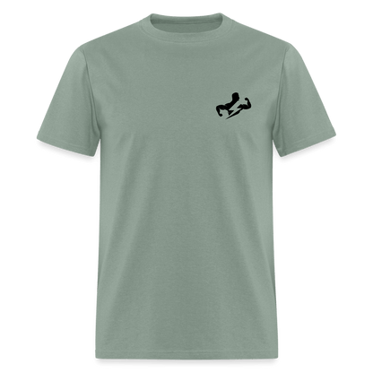 Sustainable Classic T-Shirt (Black Logo) - sage