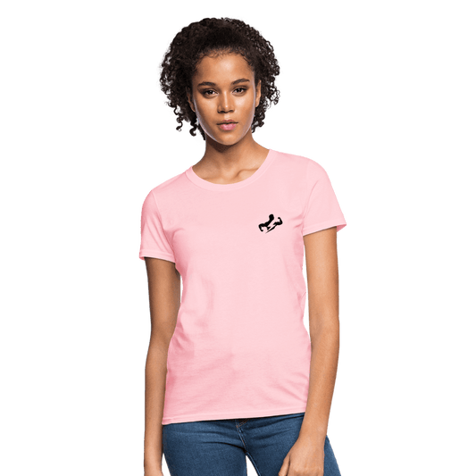 Sustainable Women's T-Shirt (Black Logo) - pink