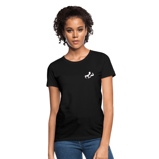 Sustainable Women's T-Shirt (Black Logo) - black