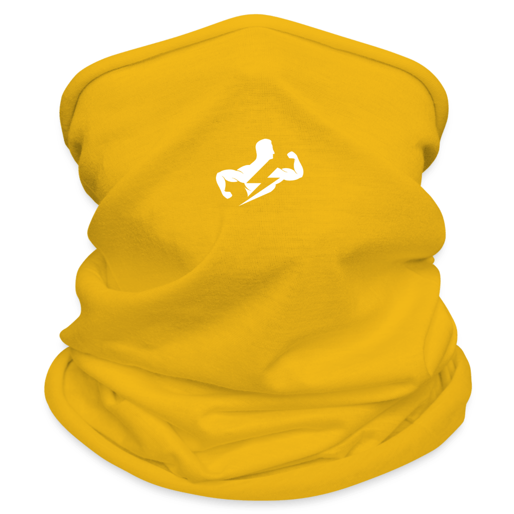 Neck Gaiter (White Logo) - sun yellow