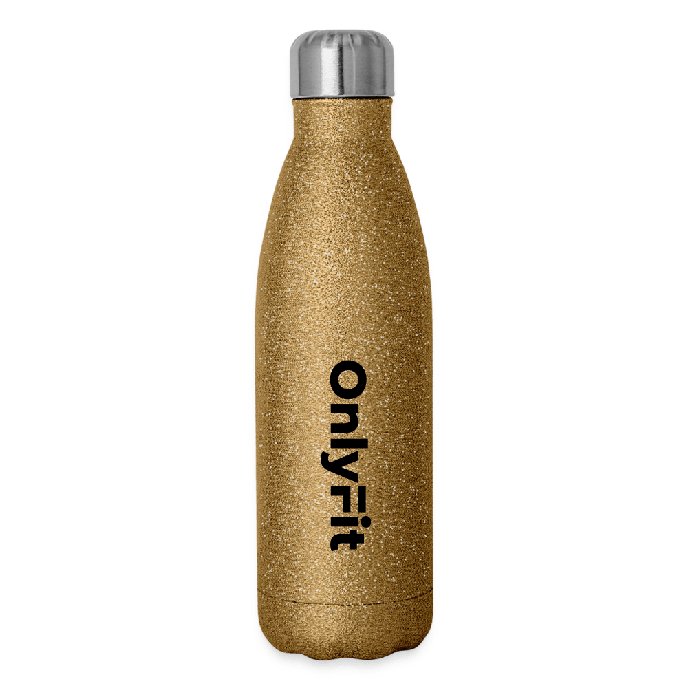 Insulated Stainless Steel Water Bottle - gold glitter